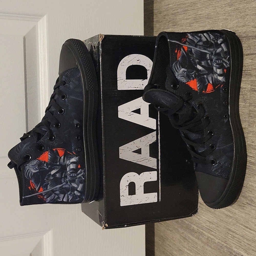 RAAD SHOP HIGH TOP SNEAKERS Samurai in armorWomans 10 Men's 8.5